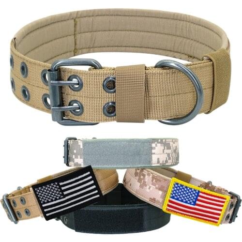 Soft Nylon Dog Collar Military Dog Collars For Outdoor Walking Training Dog Collar Duarable for Medium Large Dog German Shepard