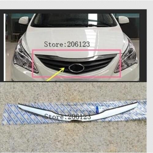 Front Grille Around Trim Racing Grills Trim For Hyundai Solaris 2009-2013 Front hood cover