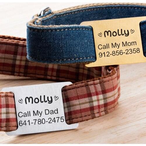 Personalized Slide On Dog Tag,Custom Silent Pet Tag Collar Slide Tag Pet ID Tag Engraved Number Anti-lost Dog Tag