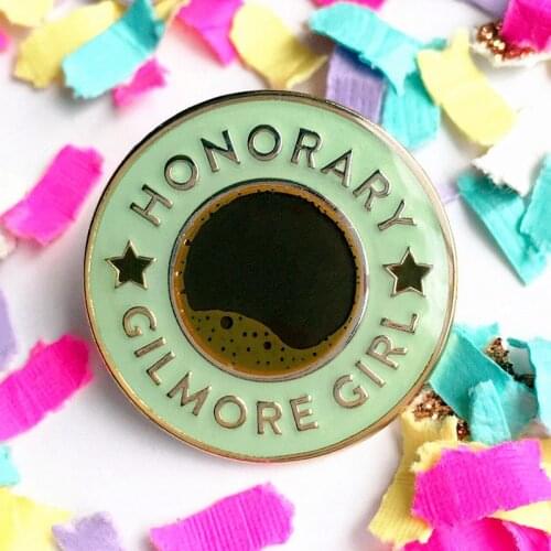 Honorary Gilmore Girls Coffee For Anyone Who Refuses To Leave Enamel Brooch Pins Metal Alloy Fashion Jewelry Accessories