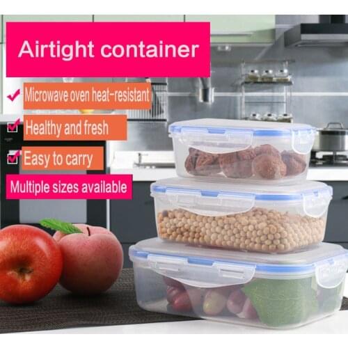 Portable lunch box plastic lunch box meal storage food preparation lunch box reusable microwave oven container household box
