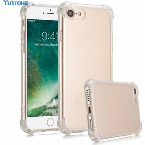 Shockproof Clear Phone Case For iPhone 13 12 11 Pro X XS Max Xr 6 6s 7 8 Plus 5 5C 5S SE Soft TPU Transparent Back Cover 500pcs