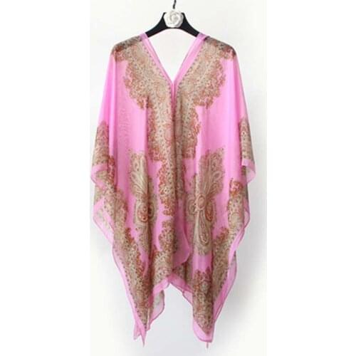 Variety Of Spring Summer Silk Scarf Multifunctional Chiffon Shawl Women Sunscreen Super Long Beach Towel Scarf All-Match h22