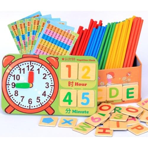 100pcs Colorful Bamboo Counting Sticks Mathematics Montessori Teaching Aids Counting Rod Kids Preschool Math Learning Toy GYH