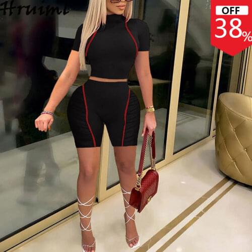 Sport Set Women Skinny Solid Color Pullover Patchwork Clothes for Women Elastic Waist Fashion Personalized Conjuntos De Mujer