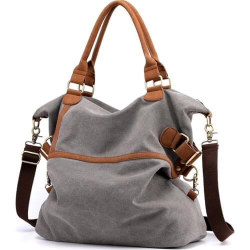 High quality large capacity document tote bag over the shoulder bolsos mujer de lona crossbody bags for women big casual handbag