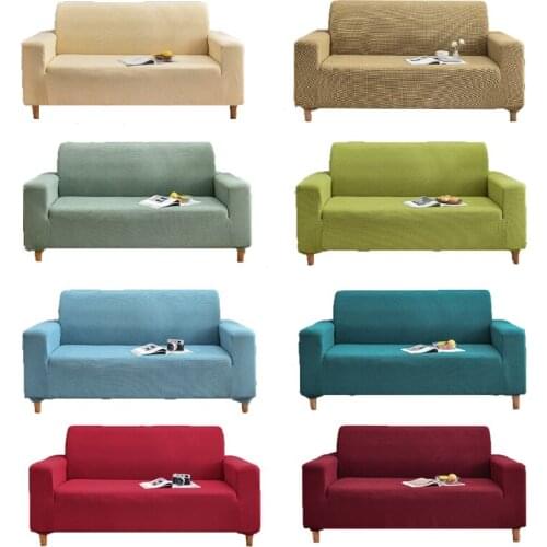 Thicked Solid Velvet Stretch Sofa Cover Elastic All-inclusive Couch Slipcovers Universal Dust-proof Protectors For Living Room