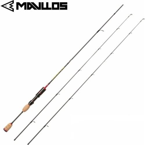 Mavllos Ultralight Carbon Fishing Rod 1.8M 2 UL Pole Tips Makhalki Winter Fishing Fast Action 2-5LB Carp Spinning Rod