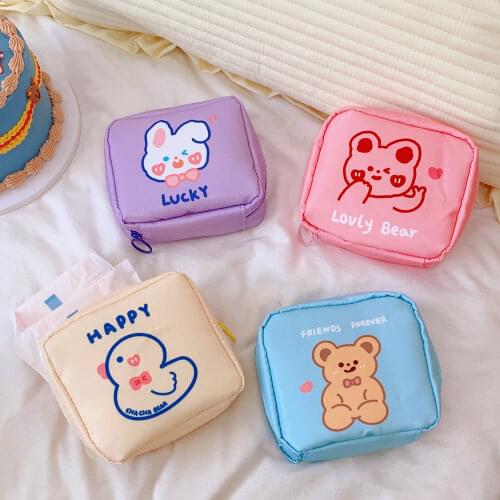 W&G Korea Kawaii Ins Large Capacity Storage Bag Cute Puppy Cosmetic Bag Coin Purse Storage Bag 2021 New