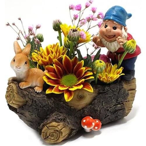 Funny Succulent Flower Basket Resin Planter Garden Bonsai Pot For Office Home Decoration Accessories декор для дома