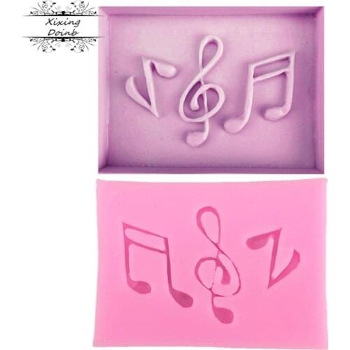 1Pcs Musical Note Silicone Fondant Cake Molds lace mat Chocolate Decorating Tools DIY Kitchen Baking Accessories supplies