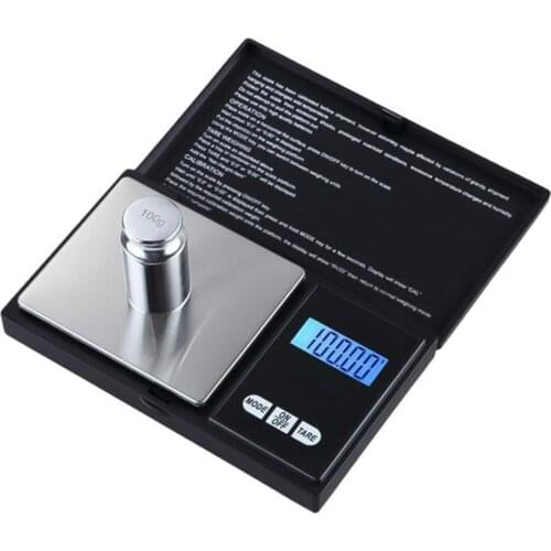 1 Pc Digital Scale 100/200/500/1000g High Precision 0.01g LCD Jewelry Gold Balance Weight Gram for Kitchen Jewelry Drug