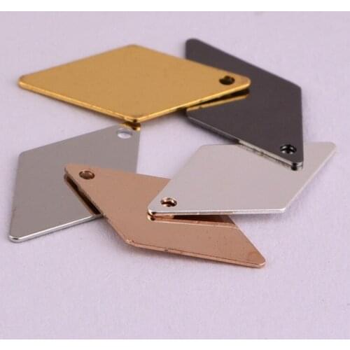15*8.5mm lti-geometry series prism gold brass pendant stamping tag suitable for jewelry necklace pendant production