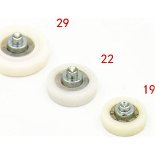 20PCS Dia.19/22/25/26/29MM M6 Drawer Bearing Pulley Wheel Steel File CabinetDoor wheel Furniture Moving Nylon Wheel Rivet TYPE