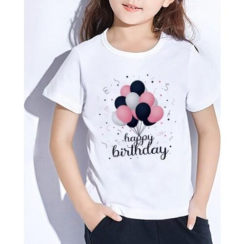 2021 Children Funny Balloon Graphic Print TShirt For Boys Girls Kawaii Tops Short Sleeve T-Shirts Fashion Summer T Shirt,YKP039