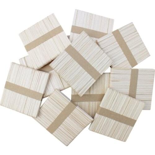 300Pcs Ice Cream Stick Wooden Popsicle Stick Natural Wood Ice Cream Stick Children Diy Handicraft Art Ice Cream Lollipop Cake To