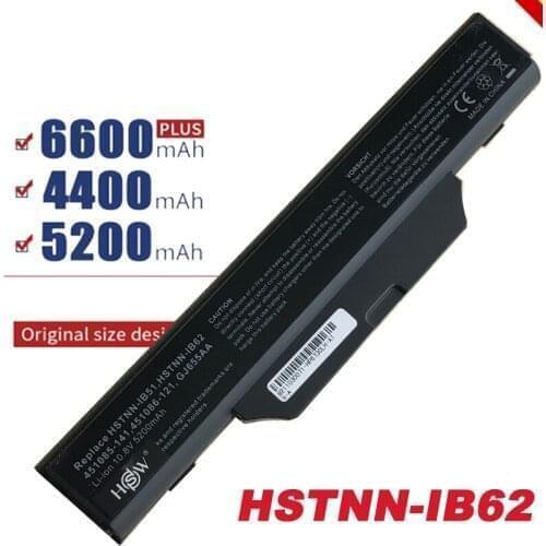 5200mAh Laptop Battery for HP COMPAQ 510 550 610 615 6720s 6730s 6735s 6820s 6830s HSTNN-IB51/LB51/IB62/OB62 Free Shipping