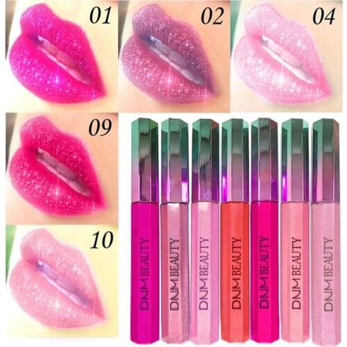 Diamond Discoloration Lip Gloss Metallic Shiny Glitter Lip Glaze Colourful Moist Glossy Lip Cosmetics Sexy Nude Lip Makeup
