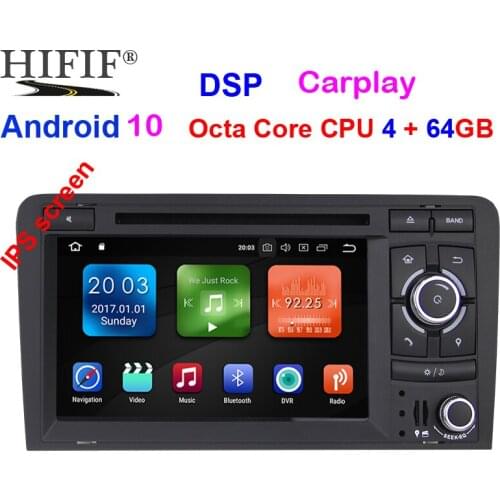 IPS DSP 4G Android 9.0 CAR DVD GPS For Audi A3 S3 8P 2003-2012 S3 2006-2012 RS3 Sportback 2011 multimedia player stereo radio