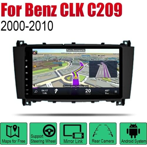 Auto Player GPS Navigation For Mercedes Benz CLK Class C209 A209 2000~2010 NTG Car Android Multimedia System Screen Radio Stereo
