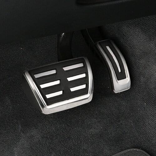 Car styling stainless steel Fuel Brake Footrest Pedal cover For VW Volkswagen Audi Q7 SQ7 Touareg 2007-2017,auto accessories