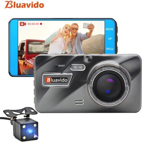 Bluavido 4" IPS 1080P Dash Camera ADAS Car Video Recorder Night Vision IMX323 Dual Lens Full HD 1080P Car DVRs Loop Recording