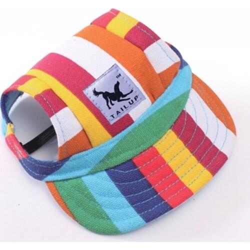 Dog Baseball Cap Summer Canvas Hat S M Size For Small Dogs