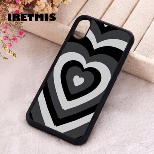 Iretmis 5 5S SE 2020 Phone Cover Case for iPhone 6 6S 7 8 Plus X Xs XR 11 12 Mini Pro Max Silicone TPU BLACK LOVE TRANCE