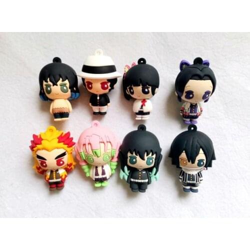 Demon Slayer: Kimetsu no Yaiba original Japanese anime figure PVC Action Figure mobile phone charms key chain strap keyring