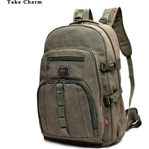Leisure Canvas Travel Backpack For Man 2021 Quality Large Capacity Outdoor Mountain Rucksack Male Backpack Teen Sport School Bag