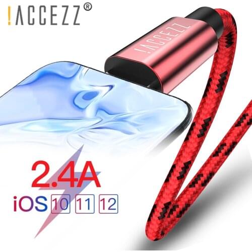 !ACCEZZ Nylon Fast Charging Data USB Cable For Apple 8Pin For iPhone 12 11 XS MAX XR X 7 6 5 For iPad Mini Lighting Charger Cord