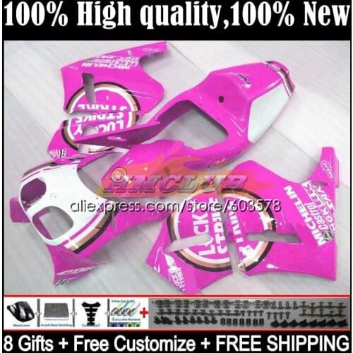 Body For HONDA RVF VFR 400 R RR CC NC35 94 95 96 97 98 36CL.170 VFR400 R V4 VFR400R 1994 1995 1996 1997 1998 Fairing Pink Lucky