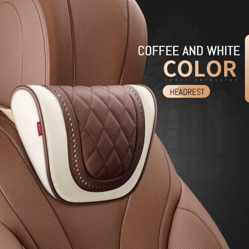 New leather Car Headrest Neck Support Seat / For Mercedes Maybach Design S Class Universal Car Pillow Neck Rest Cushion