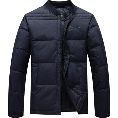 2019 Autumn Winter Mens White Duck Down Jacket Casual Ultralight Male Windbreakers Warm Outwear Men Jacket and Coat Size L-4XL