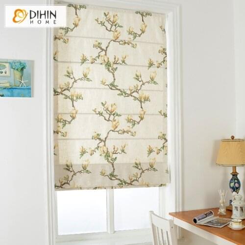 New Arrival Pastoral High Quality Flower Printed Roman Blinds Customized Size Roller Blind 1 Panel