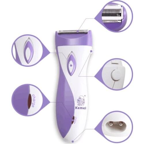 Kemei KM-3018 Rechargeable Epilator Electric Women Shaver Hair Remover Female Shaving Depilation Machine