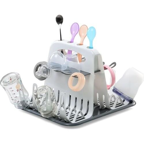 Portable Cleaning Dryer Baby Milk Bottle Drying Rack Bottle Dryer Holder for Feeding Bottles Accessories Drain Tray Water Cup
