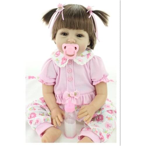 50 CM Realistic Reborn Doll Silicone Dolls Babies Toys for Girls Childrens Birthday Gift,Cute Soft Newborn Doll with Clothes