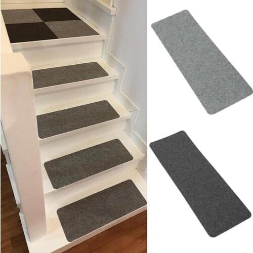 Self Adhesive Stair Tread Carpet Mats Anti-Skid Step Rugs Safety Color Mute Floor Indoor Warm Pad 20*55CM For Home