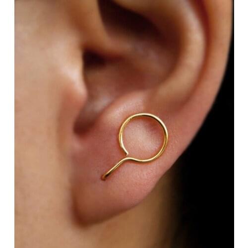 Ear Climber Earrings 925 Silver Jewelry Handmade Gold Filled Jewelry Punk Oorbellen Boho Minimalist Piercing Earrings