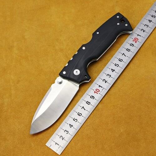 AD10 Folding Knife D2 Blade Aluminum Steel G10 Handle Outdoor Camping Hunting Survival Pocket Fruit Knives EDC Tools