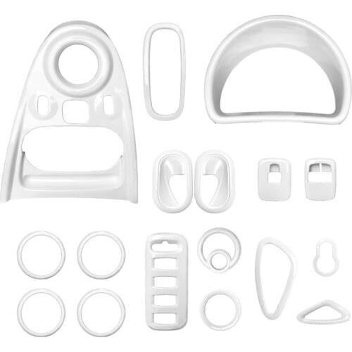 Car Styling Interior Buttons Panel Frame Decoration Covers Trim Stickers For New Smart 453 Fortwo Forfour ABS Auto Accessories