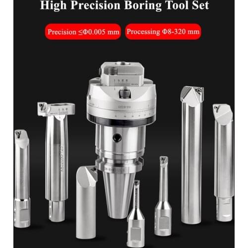 Boring 8-320mm high Precision 0.005 NBH2084 boring head boring head BT40-NBH2084X with 7Ppcs XBJ boring bars CNC boring tools