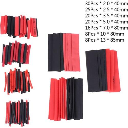 127Pcs/Set Heat Shrink Tube Polyolefin Shrinking Assorted Wire Cable Insulated Sleeving Tubing Set