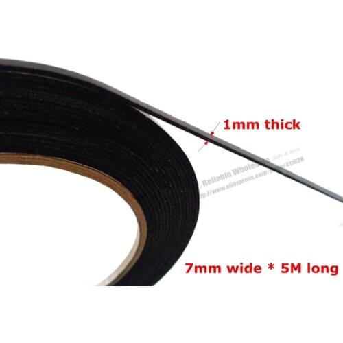 1mm thick) 7mm wide, 5 meters Long, Double Sided Adhesive Foam Sponge Tape for PCB PC, Phone Dustproof Seal