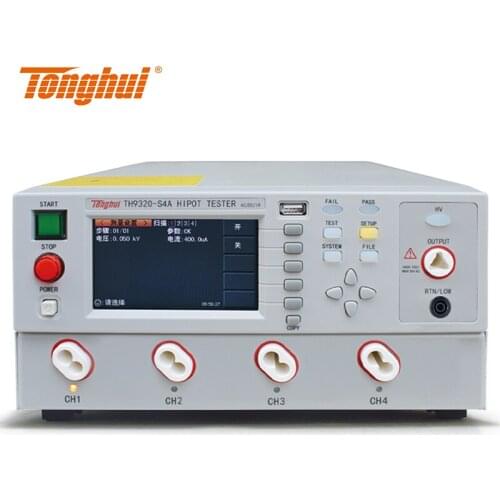 Tonghui TH9320S8A/TH9320S4A programmable AC and DC withstand voltage insulation tester multi-channel four/eight channels