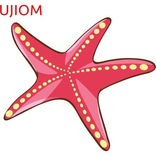 UJIOM Red Starfish Childrens Bedroom Decor Wall Stickers Wallpaper Waterproof Home Office Bathroom Accessories Wall Decal