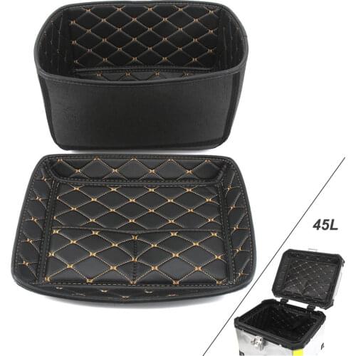 Universal 45L Motorcycle Tail Top box Cover Pad Luggage Case Storage Toolbox inside Liner Inner Lining Cushion Set PU leather