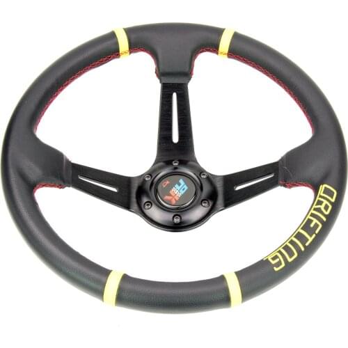 Universal Modified Steering Wheel Black Foam Car Auto Steering Wheel 340mm