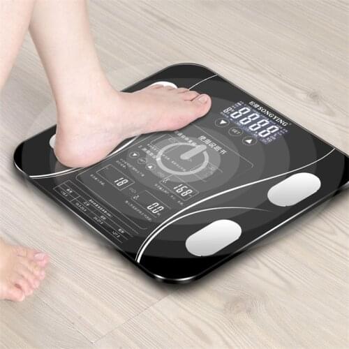 Smart Weighing Scales Floor Body Weight Bathroom Scale Smart Lcd Display Scale Body Weight Body Fat Water Muscle Mass BMI